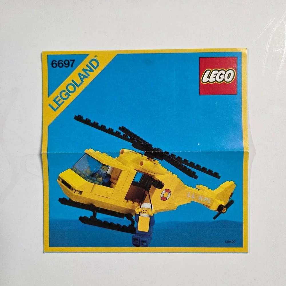 LEGO Instruction‎ Manual 6697 Legoland Rescue Helicopter Vintage 1985 Yellow